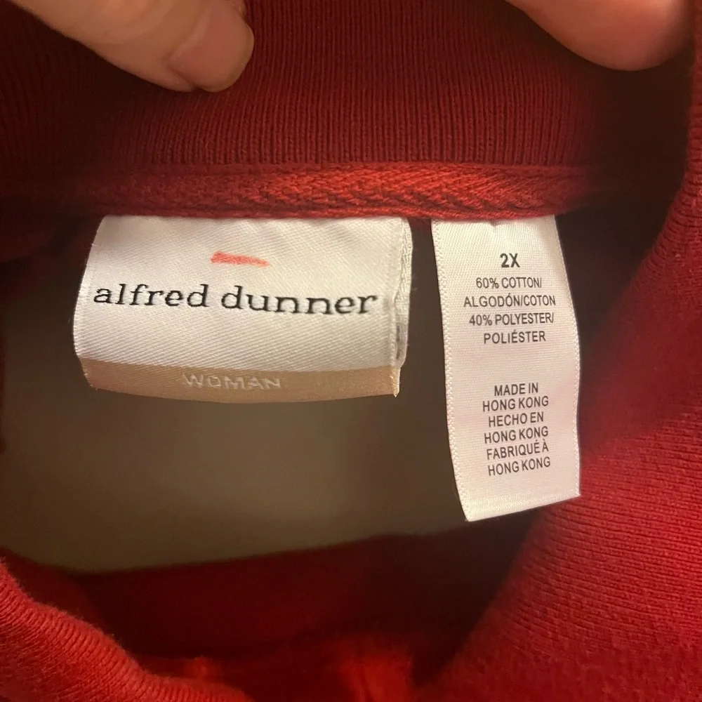 Red Alfred Dunner sweater 2x - Picture 4 of 4